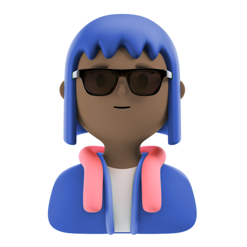 personagem 3d perfil